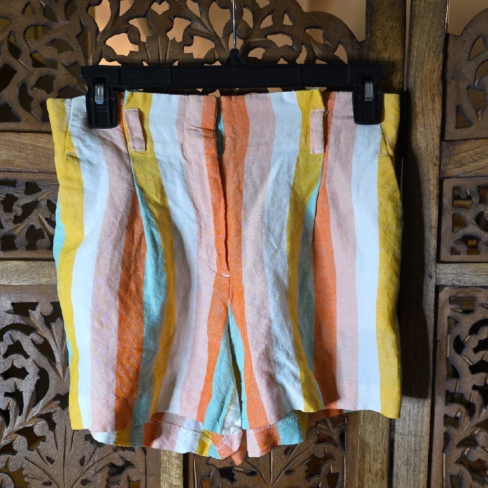 LOFT Colorful Striped Shorts